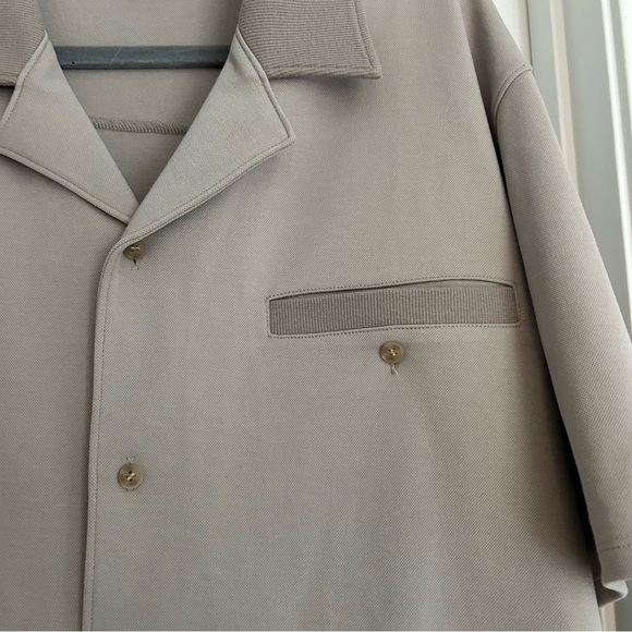 PAIGE Taupe Short Sleeve Shirt - Picture 3 of 4